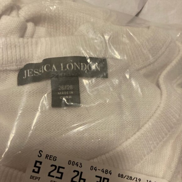 NWT Jessica, London, white embroidered cardigan size 2628 - Picture 3 of 4